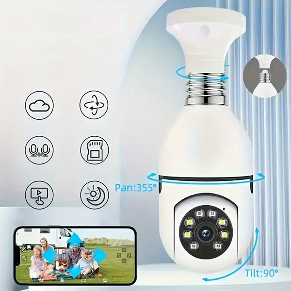 Cámara inteligente de seguridad de bombilla | BULBCAM | 360°