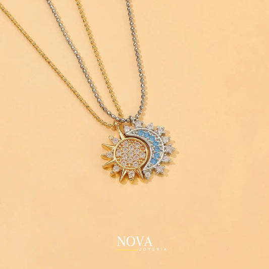 Collar Sol y Luna Eclipse + Caja Premium Gratis✨👑